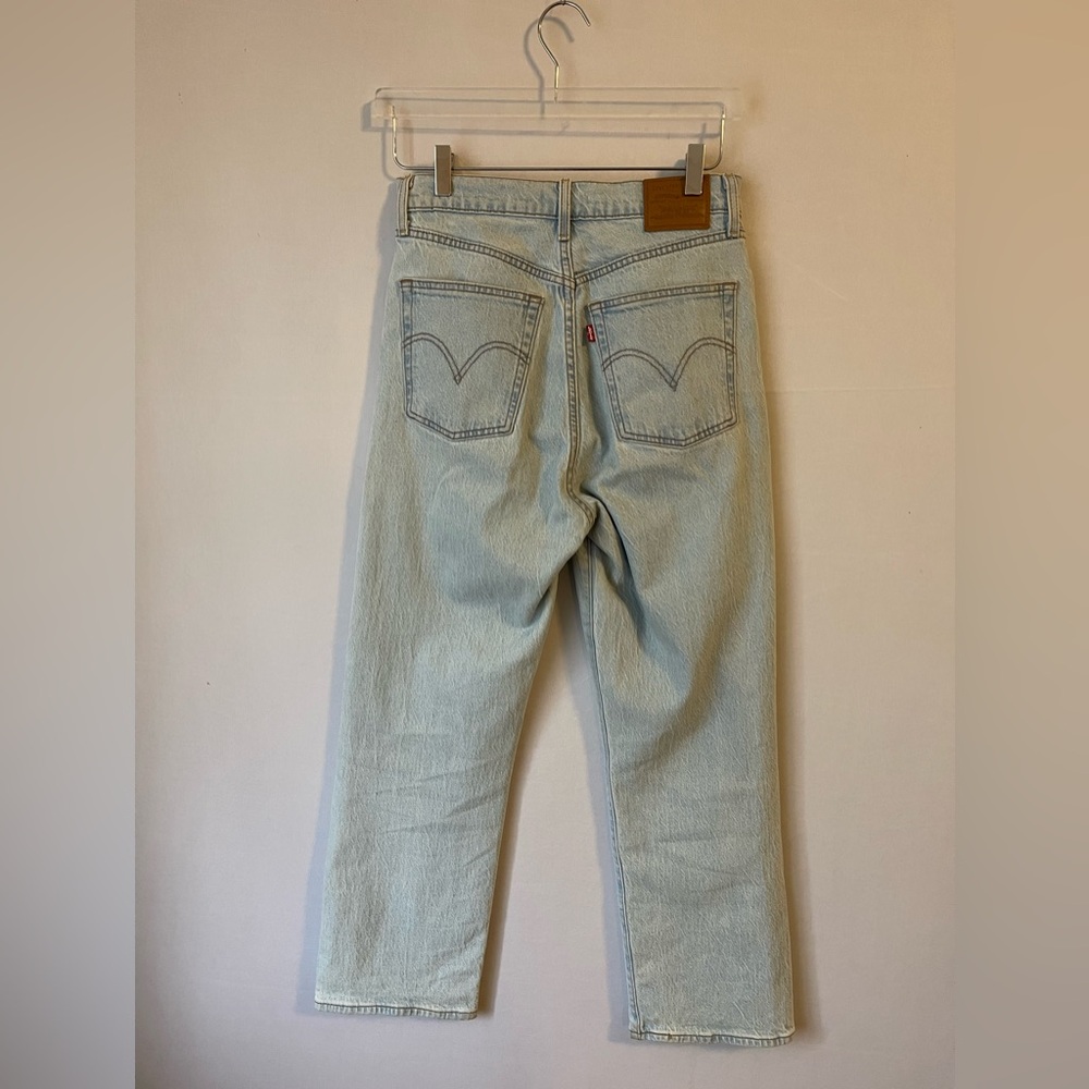 Levi’s Premium Ribcage Ankle Straight Stretch Jean Light Wash 29 - Picture 11 of 16